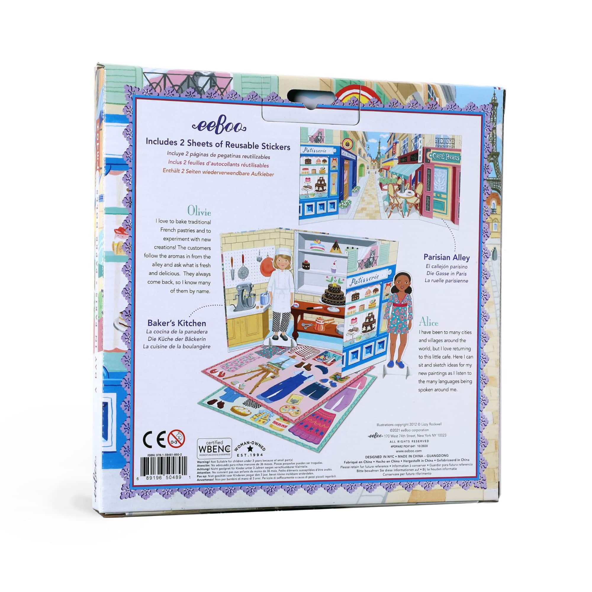 eeBoo Baker & Painter Paper Dolls Reusable Set